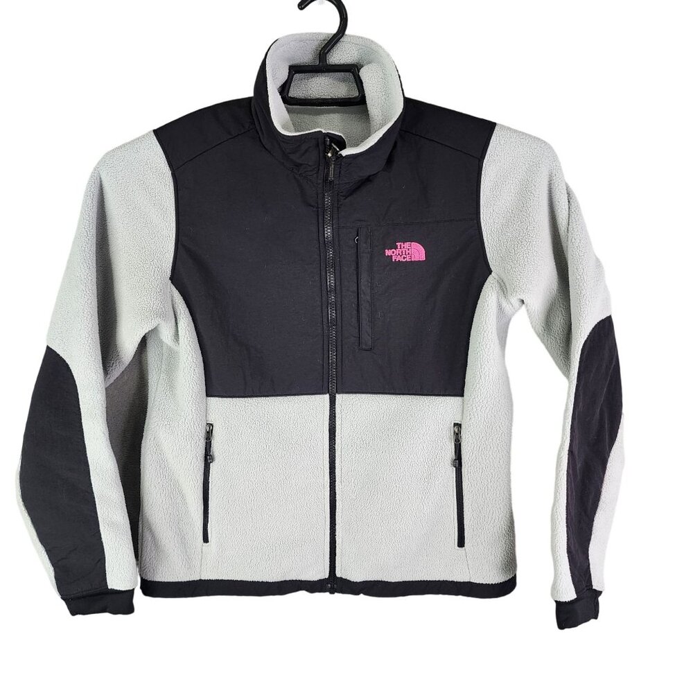 Womens Black & Grey The North Face Jacket Polartec Fleece Full Zip Cancer Size S